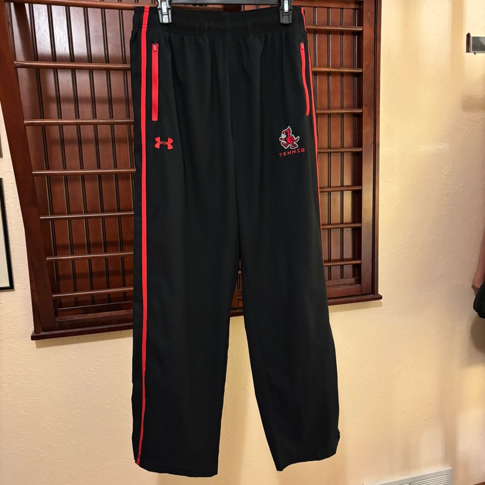 Under Armour Black straight leg sweatpants with Red Details